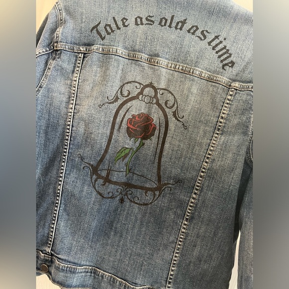 Never worn. Beauty and the Beast denim jacket. Size XL - Picture 3 of 4